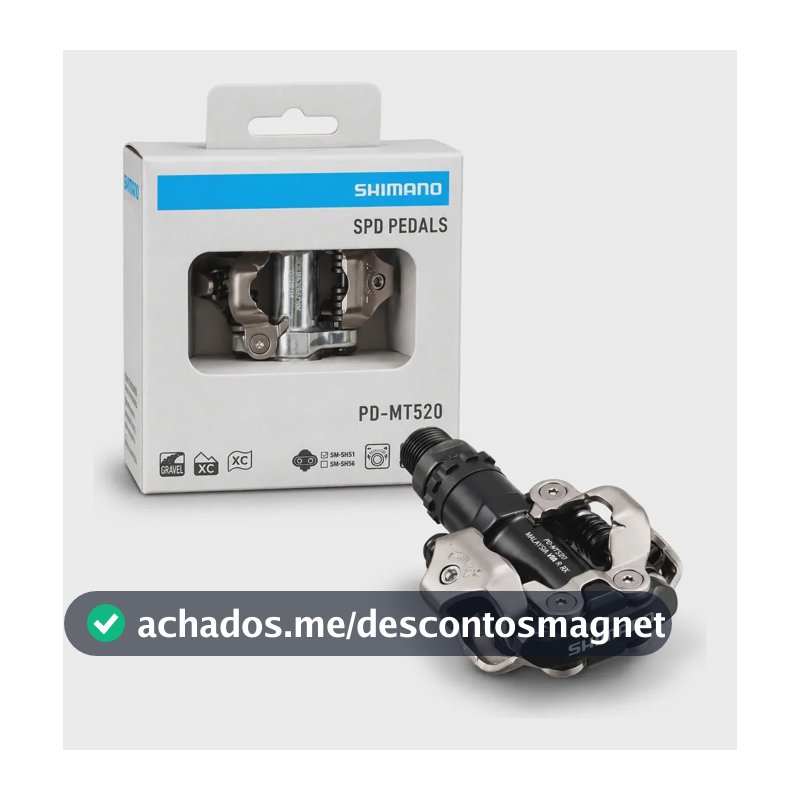 Pedal Shimano Pd-mt520 Spd Dupla Face Clip Mtb Bike Original Preto