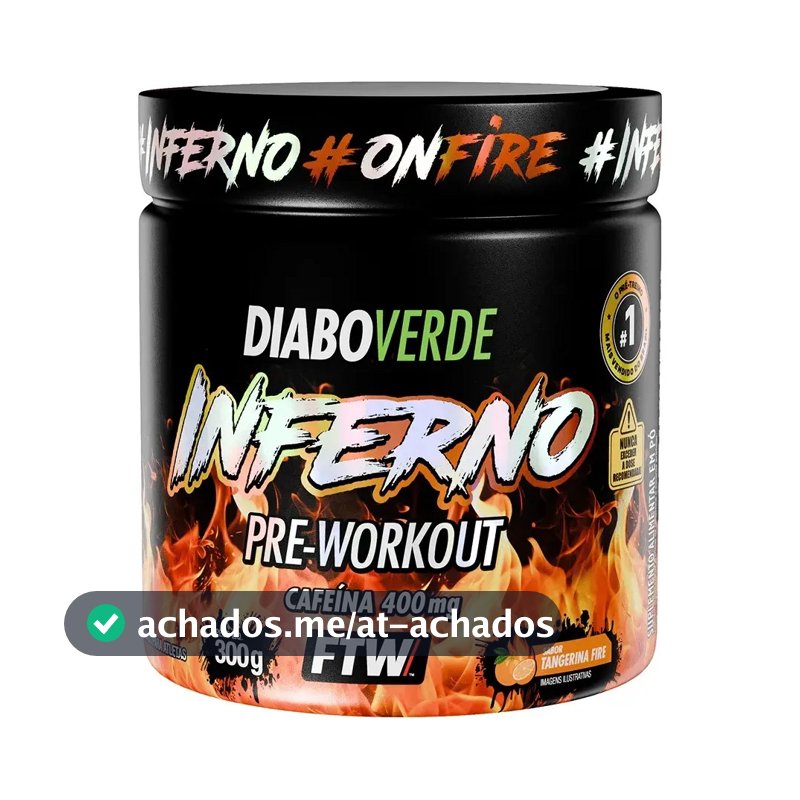 Suplemento FTW Diabo Verde Diablo en pó sabor tangerina fire x 300g