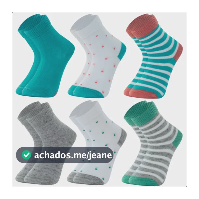 Kit 06 Pares Meias Menino Mash Bebê Infantil Algodão Confort
