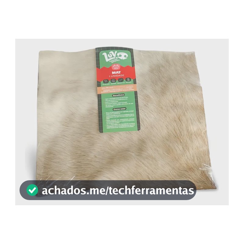Mordedor Natural Cão Couro Bovino Luv Mat 20x20cm Enriquecimento