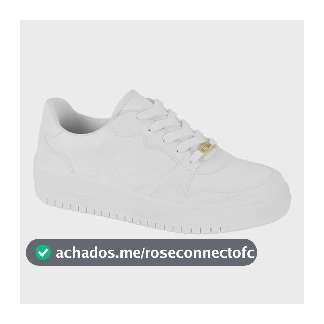 Tênis Vizzano Branco Feminino Flatform Confortável Sola Alta