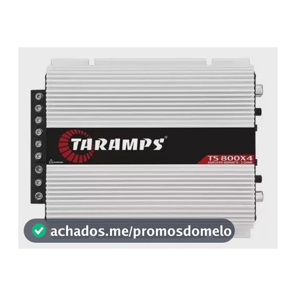 Modulo Taramps Ts 800 Rms Ts800x4 2 Ohms Amplificador 800w Entrada Rca E Fio T800 4 Canais Som Automotivo