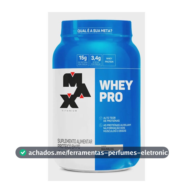 Proteína Max Titanium Whey Pro Concetrado em pó sabor Baunilha x 1kg