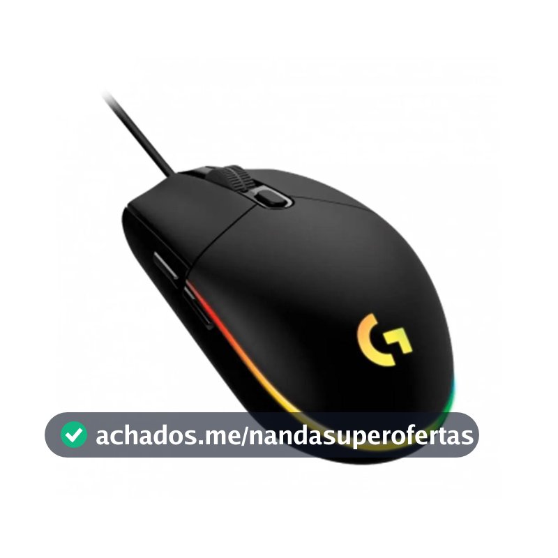 Mouse Ótico para Jogos Logitech G203 LIGHTSYNC Preto
