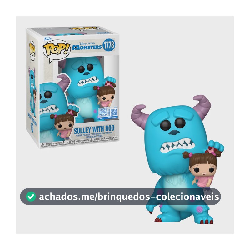 Funko Pop Disney Pixar Monsters Exclusive Sulley W/ Boo 1778