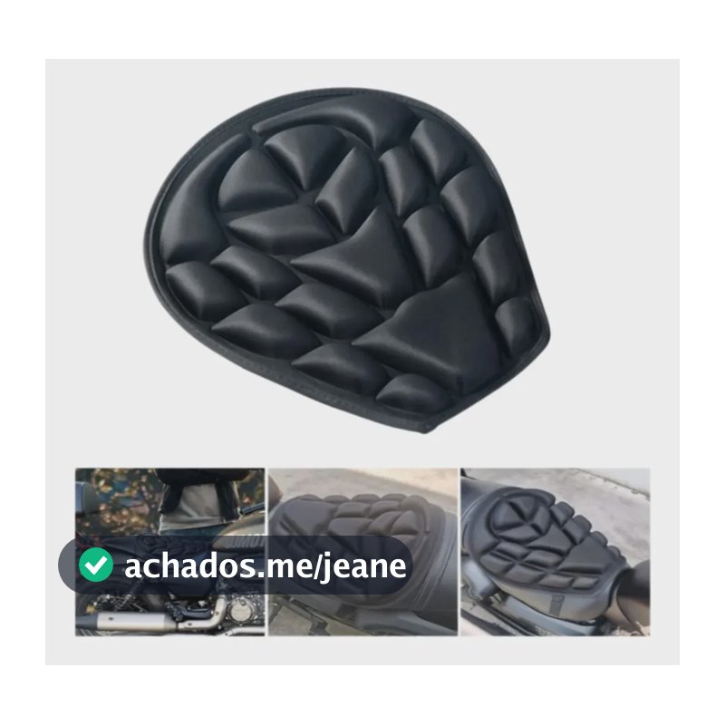 Assento Almofada Motocicleta 3d Ergonômica Absorção Macia