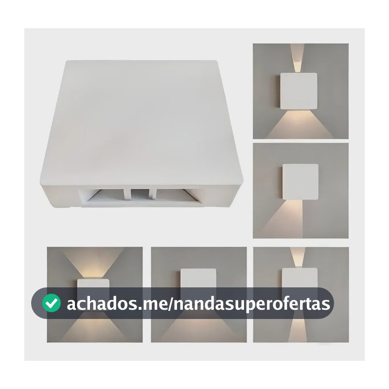 Arandela Ext Led Facho Duplo Ajustável 5w Ip66 Luz 3000k  127/220v Branco