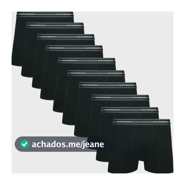 Kit 10 Cuecas Box Lupo Algodão Boxer Masculina Cotton