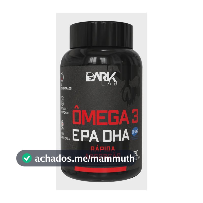 Ômega 3 EPA DHA Dark Lab em cápsula Sem sabor de 120 un