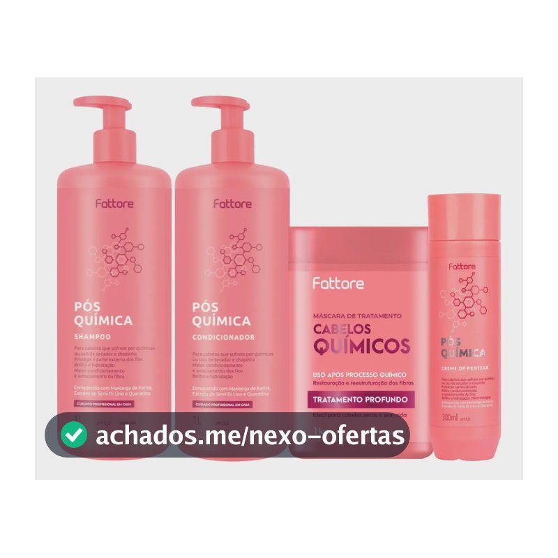 Kit Fattore Pós Química 4 Itens -sha+con 1l+mas 1kg+cp 300ml