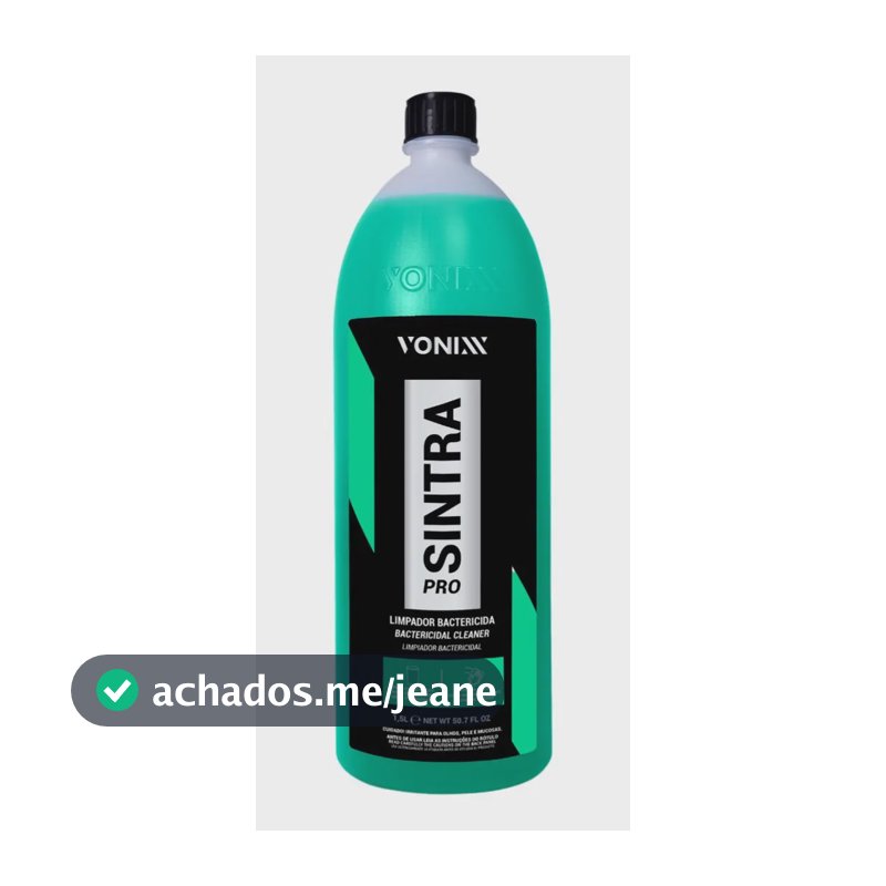 Sintra Pro Limpeza Interna De Veiculos Vonixx 1,5l