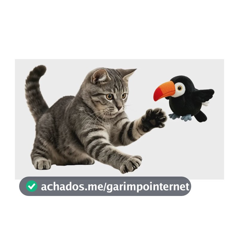 Brinquedo Interativo Para Gatos Pássaro Som Realista Catnip Tucano