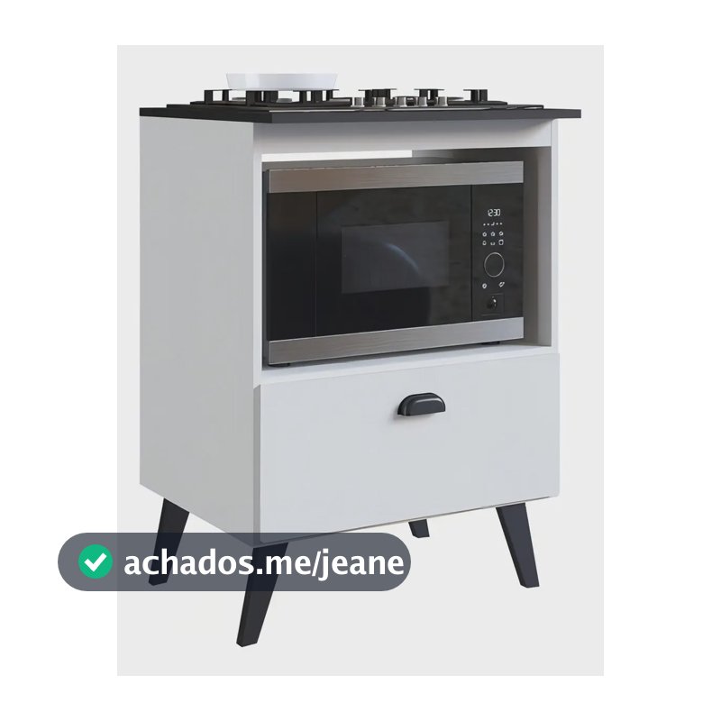 Balcão Basculante Para Forno E Cooktop - Art In Móveis Cor Branco