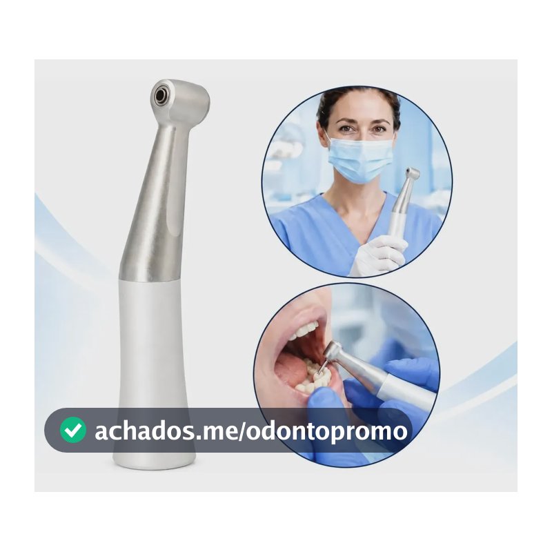 Caneta Contra-ângulo 1:1 Odontológica Baixa Rotação Cinza