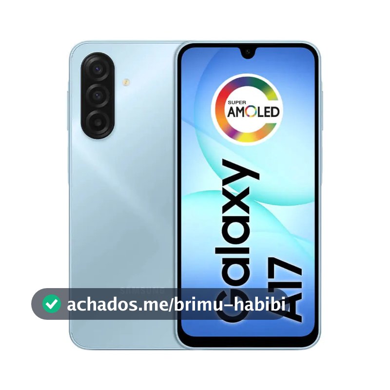 Celular Samsung Galaxy A17 Com Ia, 128gb, 4gb Ram, Câm De 50mp, Tela De 6.7 , Nfc, Ip54 - Azul