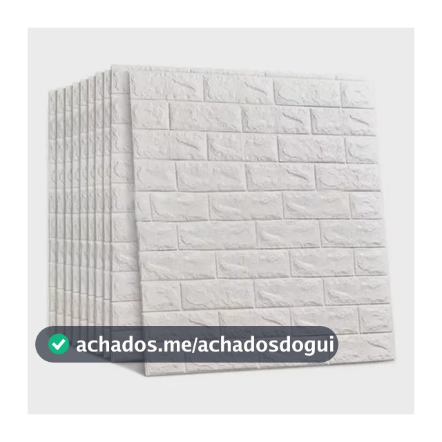 Kit 10 Placas Adesiva 3d Tijolinho Revestimento Parede 70x38 Branco