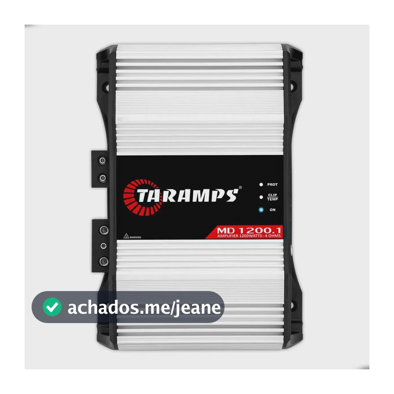 Modulo Taramps Md 1200.1 4 Ohm 1200w Amplificador Automotivo Branco