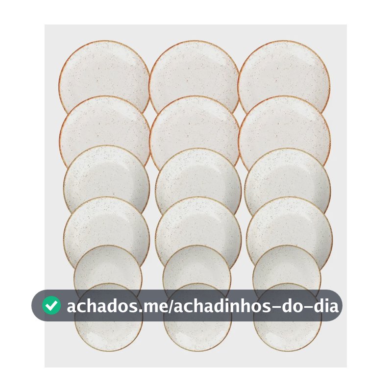 Jogo Pratos Raso Fundo Sobremesa Tramontina Porcelana 18 Pçs