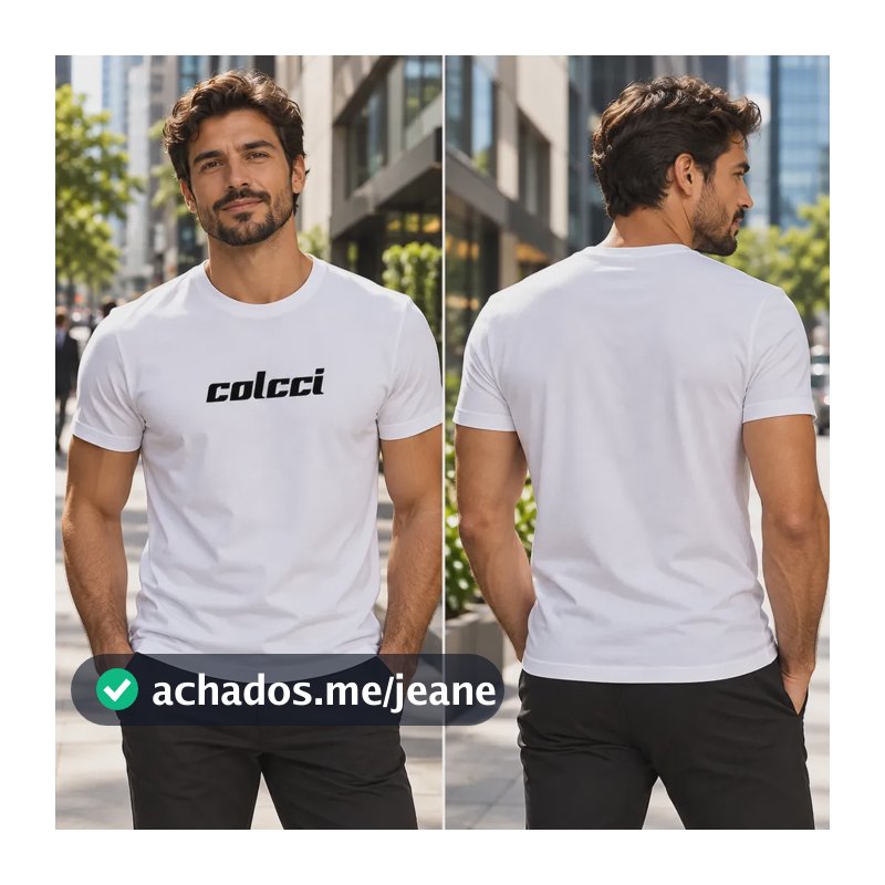Camiseta Masculina Colcci Logo Casual Básica Dia A Dia Branco G