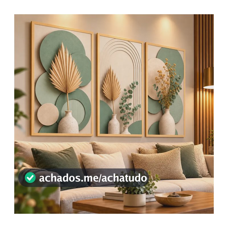 Quadro Decorativo Plantas Botânico Folhagem Ramos Carvalho Madeira