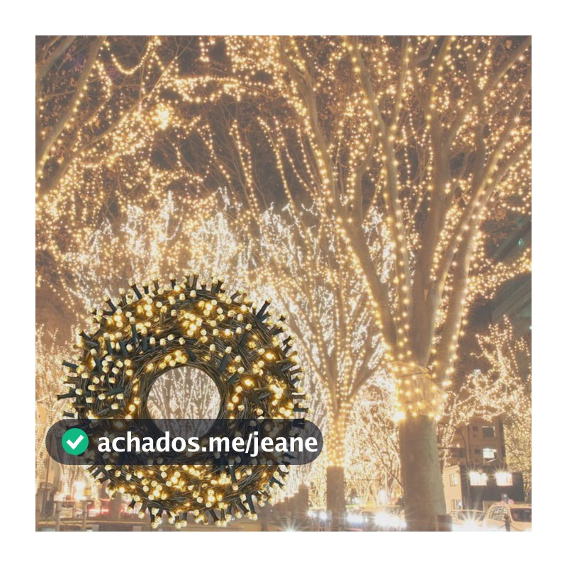 Cordão Pisca Strobo 50m 500 Leds Branco Quente Strobo Quente Branco Quente Strobo Quente 127/220v