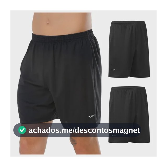 Kit 2 Bermuda Masculina Elite Short Elastano Academia Sport
