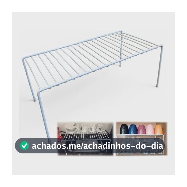 Kit 02 Organizador Prateleira Multiuso Branco, Preto, Cobre