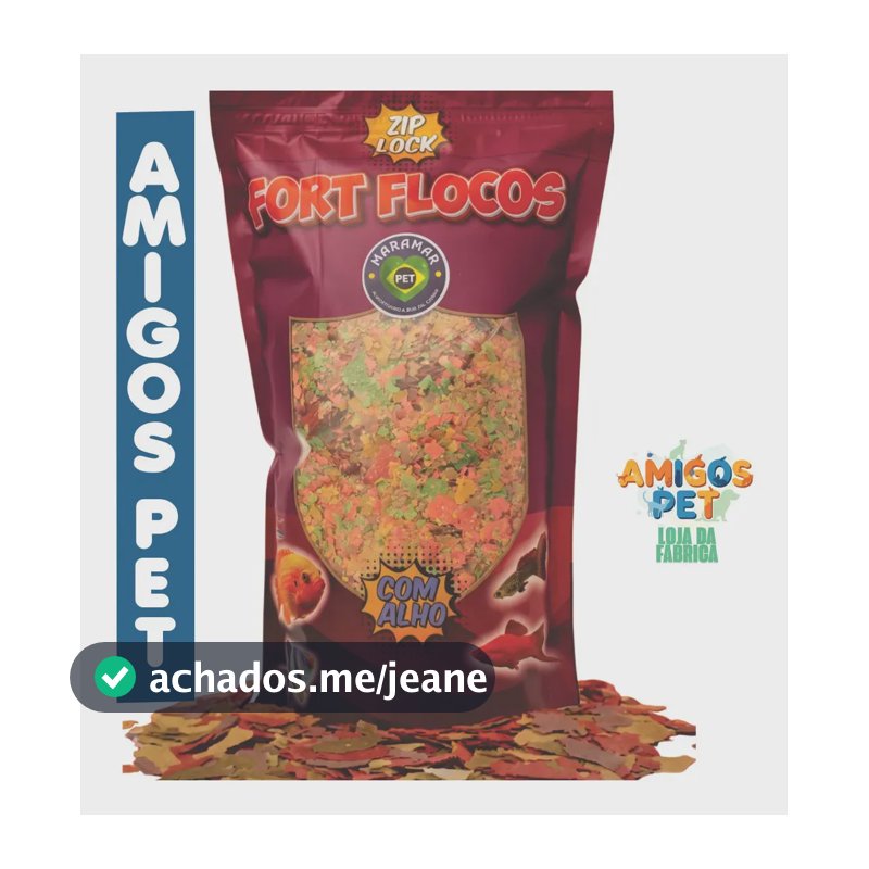 Ração Para Peixe Fort Flocos 250g Maramar alimento completo