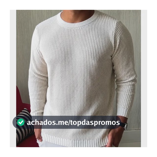Suéter Masculino Lã Tricot Blusa De Frio Social Manga Longa