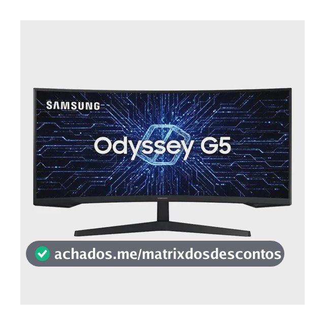 Monitor Gamer Samsung Odyssey G5 34  Uwqhd Preto 127/220v