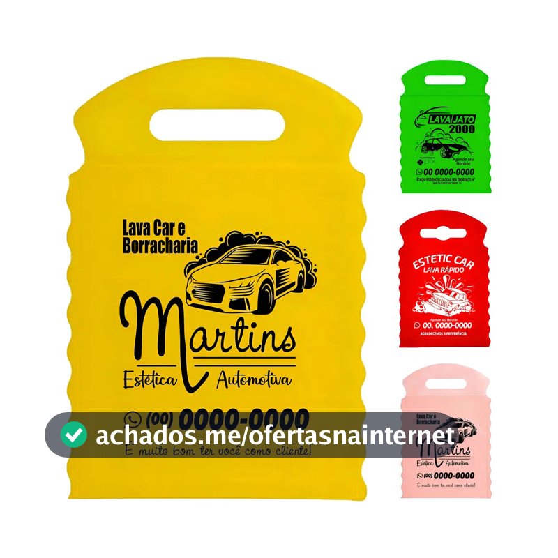 100 Saco Lixo Lixocar Personalizadas Para Auto Peças Cor Amarelo