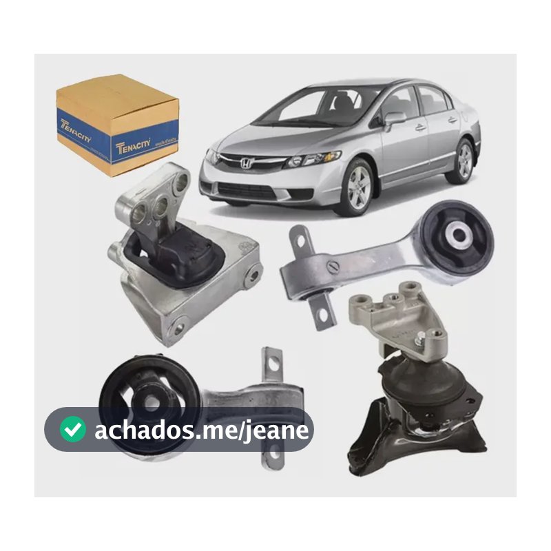 Kit 4 Coxim Motor Cambio New Civic 2007 A 2011 Manual