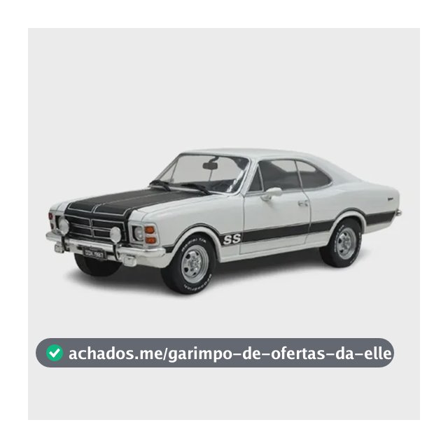 Miniatura Chevrolet Opala Ss 1979 1:24 California Branco Branco
