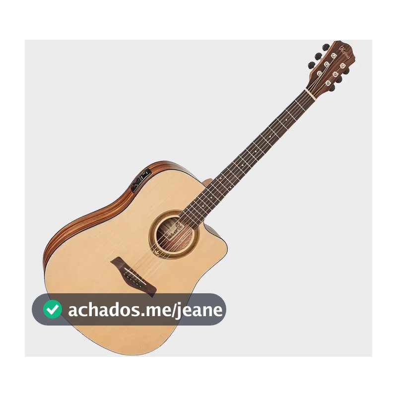 Violão Folk Hofma HMF290 Dreadnought Eletroacústico Tampo Abeto Piezo Audisys XR 6 Cordas