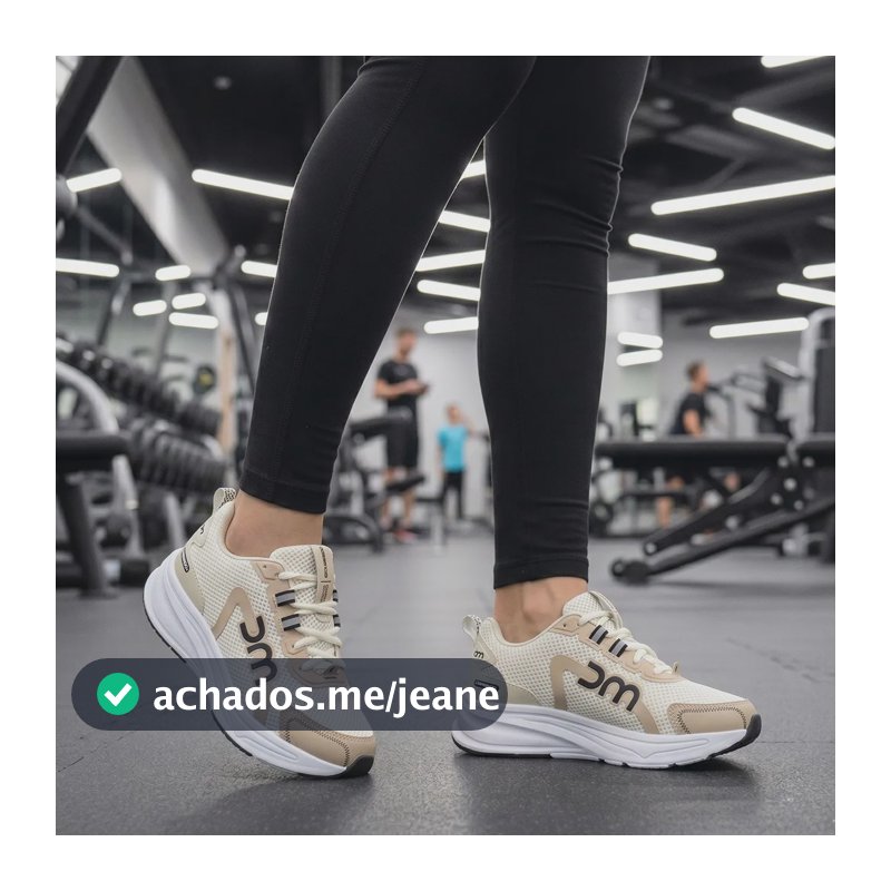 Tenis Feminino Academia Esportivo Caminhada Corrida Bege 39 Br