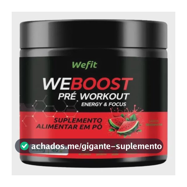 Pré-Workout WeFit Pó 200g Sabor Melancia - Energia e Foco para Treinos
