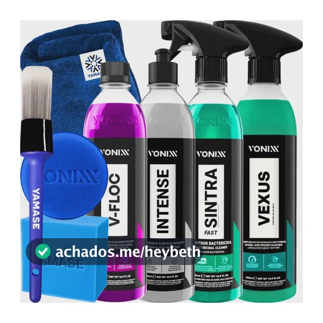 Kit Lavagem Automotiva Vonixx Vexus Shampoo Neutro V-Floc Revitalizador