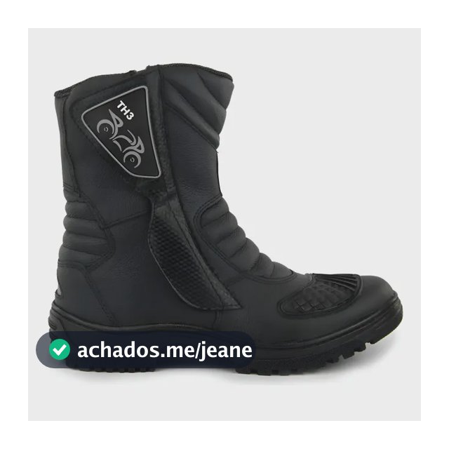 Bota Motoqueiro Cano Alto Semi Impermeavel Promoção Brinde