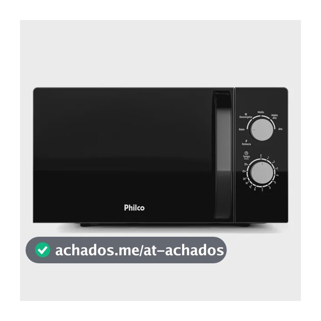 Micro-ondas Philco 20L Preto Painel Mecânico PMO23M