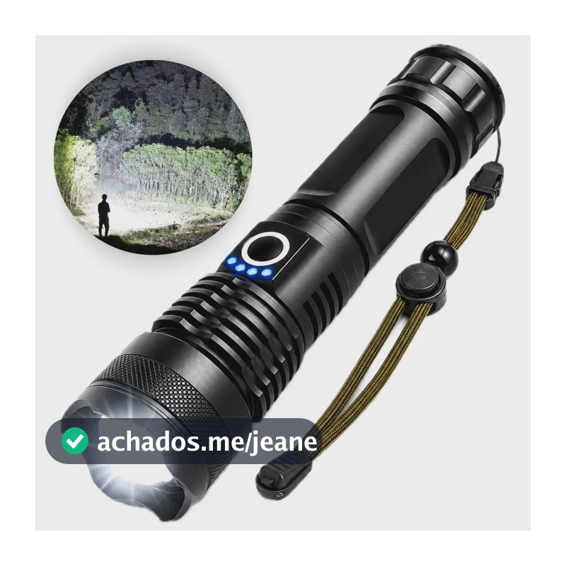 Lanterna Tática Militar T9 Mais Forte Do Mundo Potente Led Recarregável