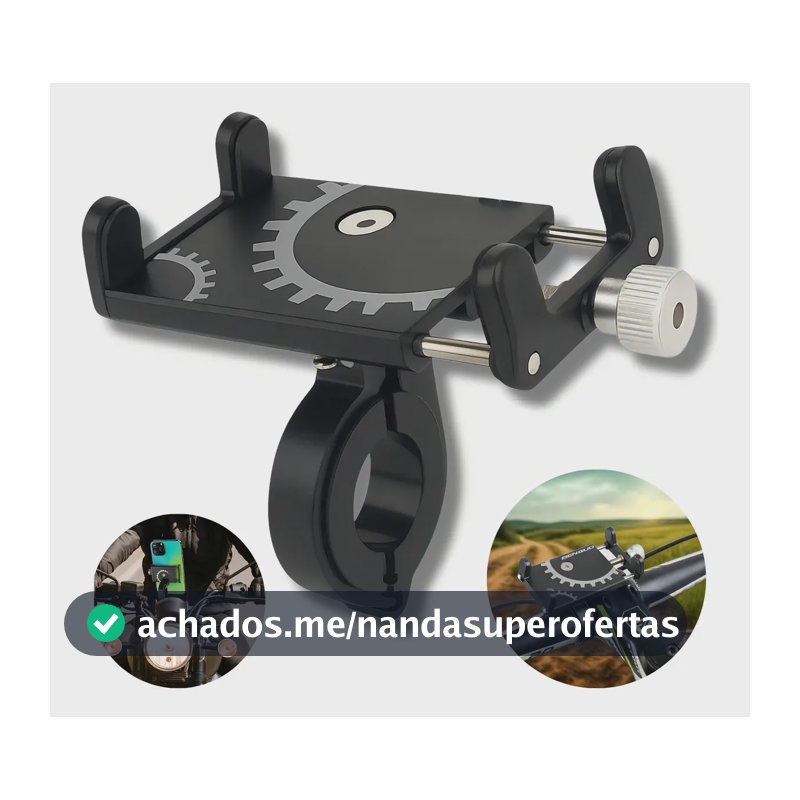 Suporte Celular Bike Moto Regulagem Universal Forte Alumínio Guidão Ajustável Reforçado Resistente À Prova D'água Fixo - Sheep X