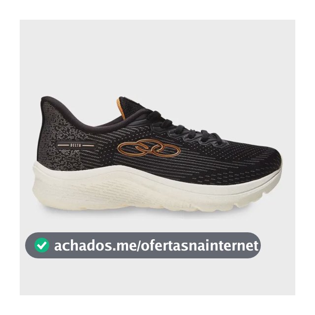 Tênis Masculino E Feminino Delta 122 Olympikus Preto/chumbo Liso 36 Br