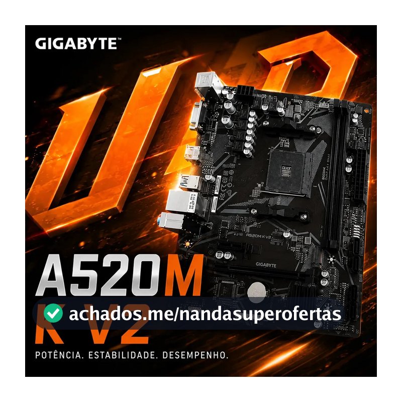 Placa mãe Gigabyte Ultra Durable A520M K V2
