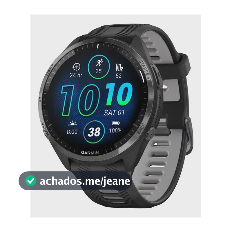 Relógio Gps Garmin Forerunner 965 010-02809-20 - Preto/cinza Preto/cinza Milanês Preto Cinza