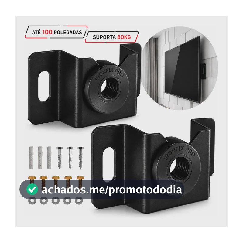 Suporte Fixo Para Tv Universal 10 A 100 Polegadas Parede Preto