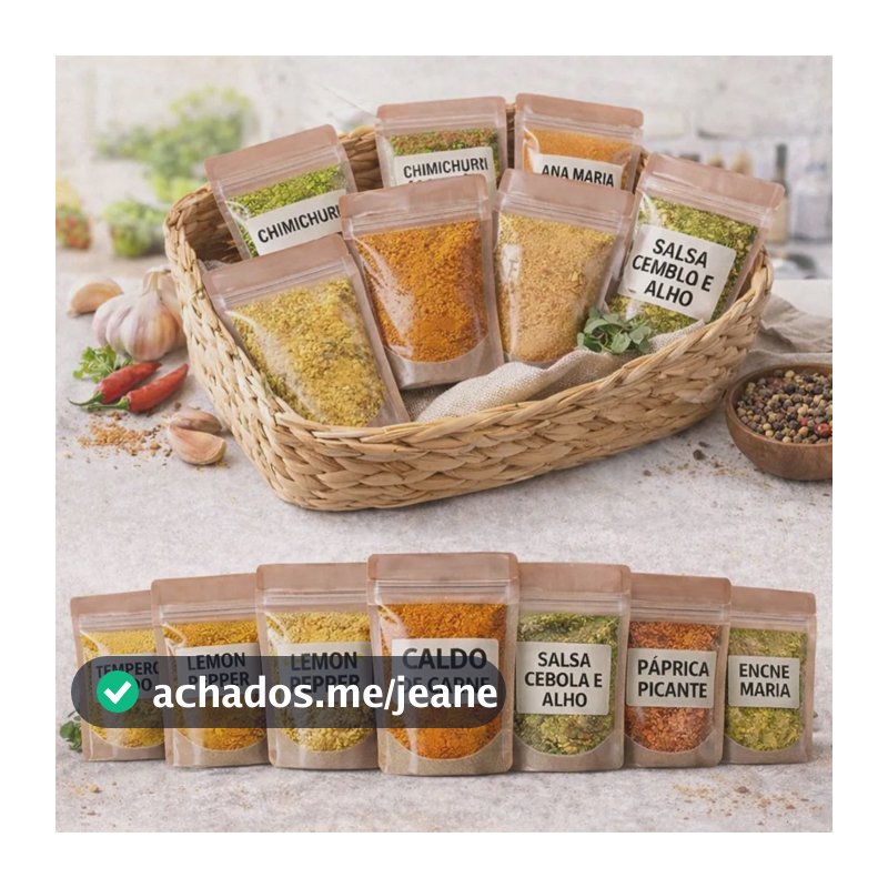 Kit 20 Temperos 100g Cada Completo Mais Vendidos Para Cozinh