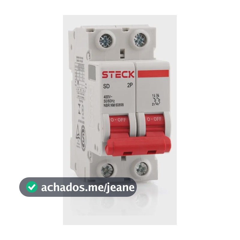 Disjuntor Bipolar 40A 2P CURVA C 3KA Steck SDD62C40
