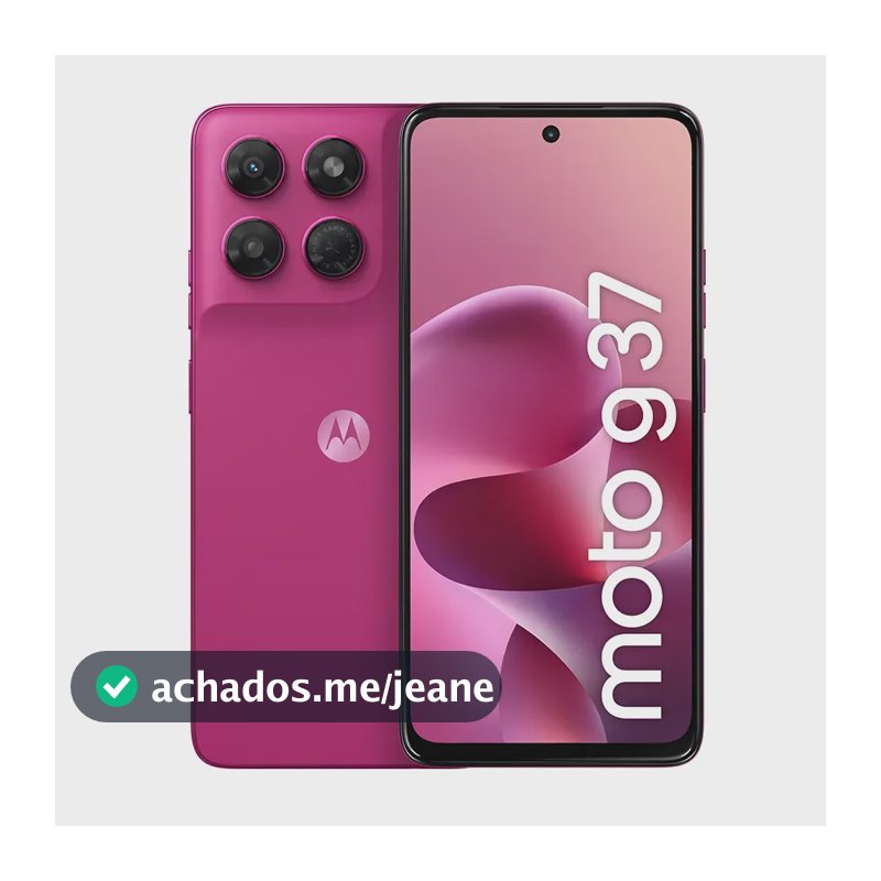 Smartphone Motorola Moto G37 5G - 128GB 4GB RAM + 8GB RAM Boost, Camera 50MP com editor magico, Bateria de 5200 mAh e tela 6.7" 120Hz, NFC - Rosa