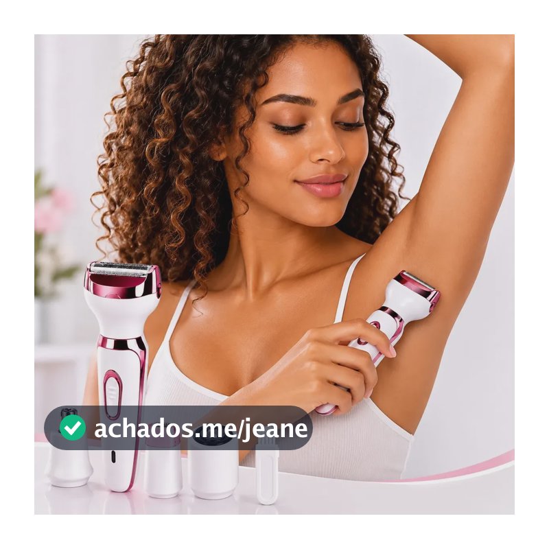 Depilador Feminino 4 Em 1 Usb Rosto Axila Sem Dor Branco 127/220v