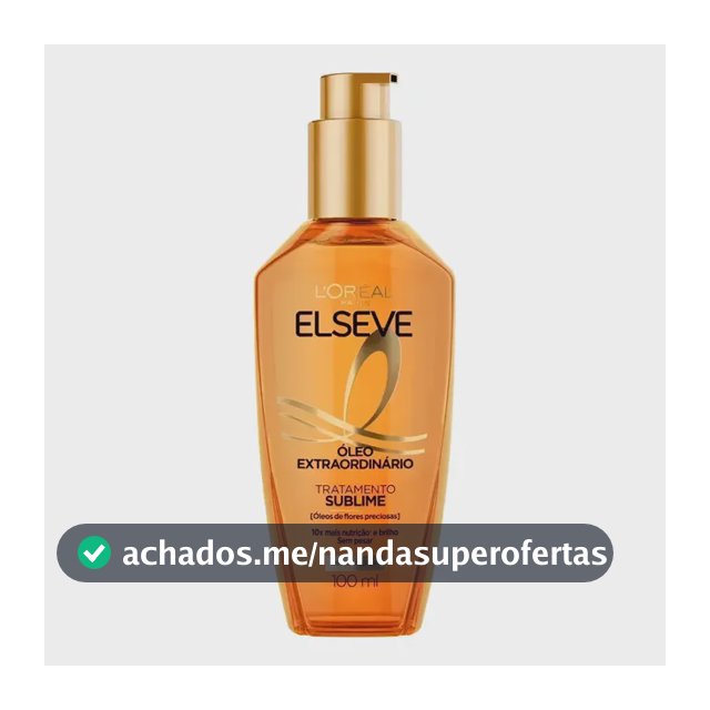 L'Oréal Paris Elseve Óleo Extraordinário 100ml - Leave In Anti Frizz Protetor Térmico Tratamento Reconstrutor Para Todos Os Tipos De Cabelo